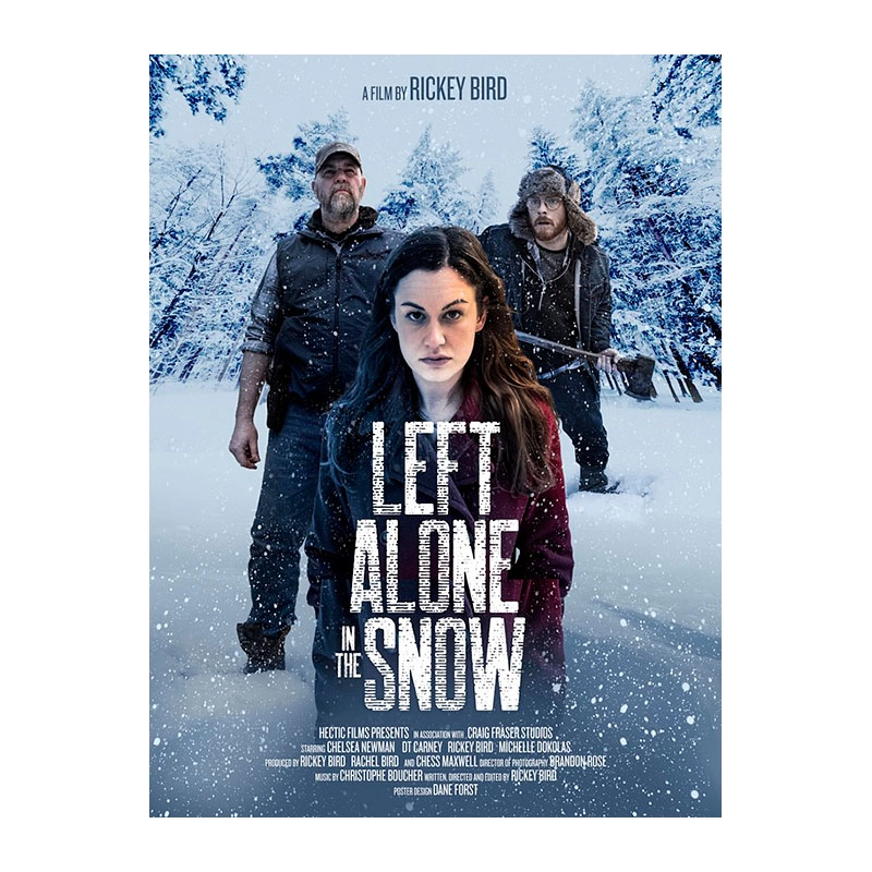 Left Alone in the Snow melancholic wintry horror short artwork