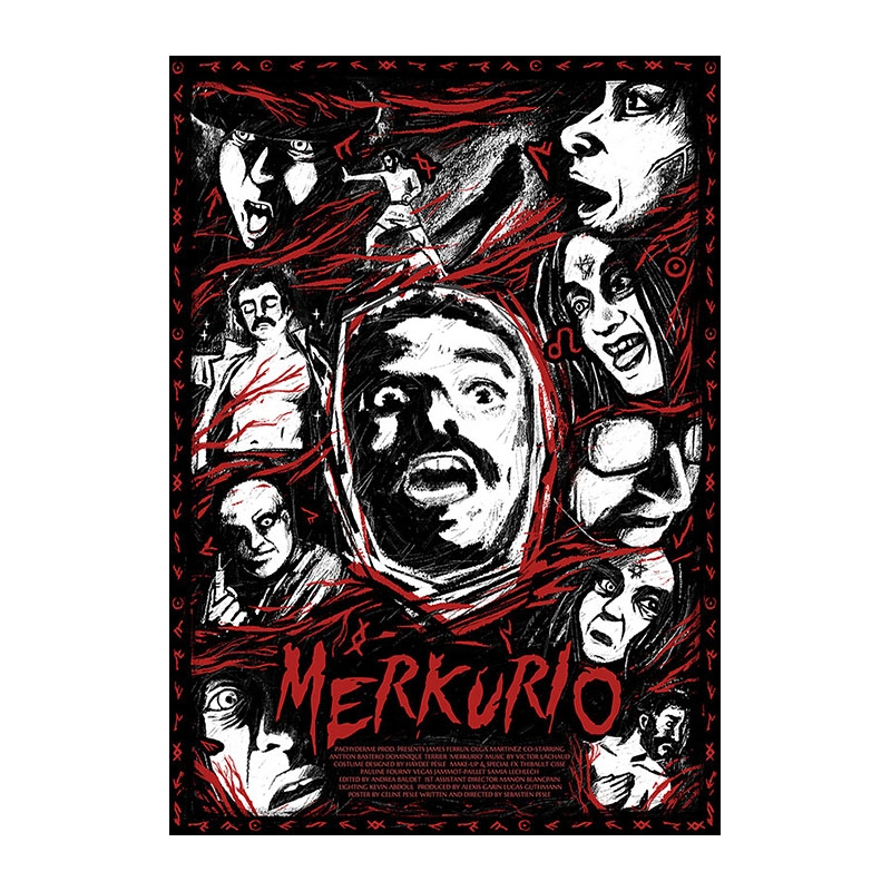 Merkurio cosmic misadventure sci-fi horror print