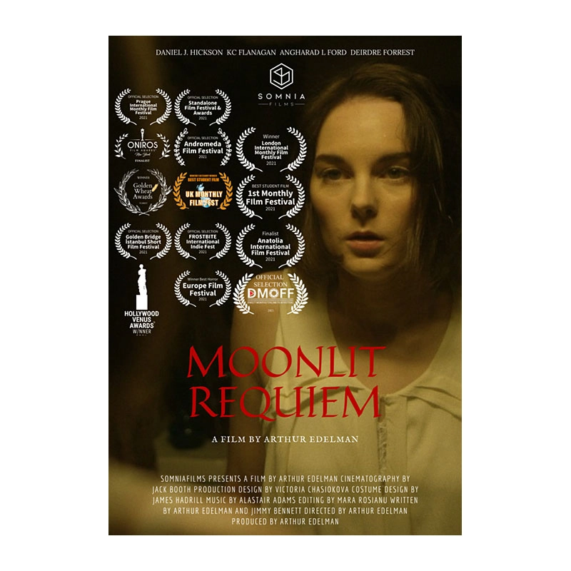 Moonlit Requiem- gothic dream-horror short film poster