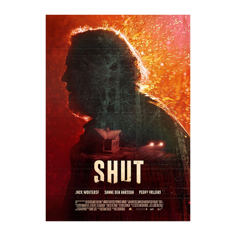 Shut home invasion anxiety-driven horror artwork