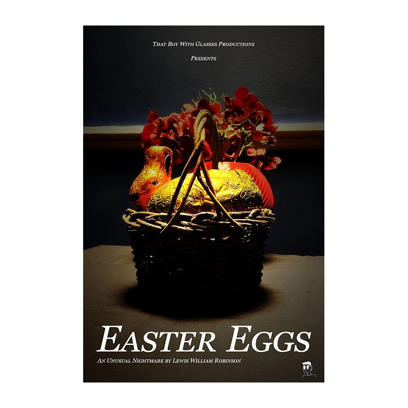 easter-eggs pastel-splattered seasonal horror satire poster
