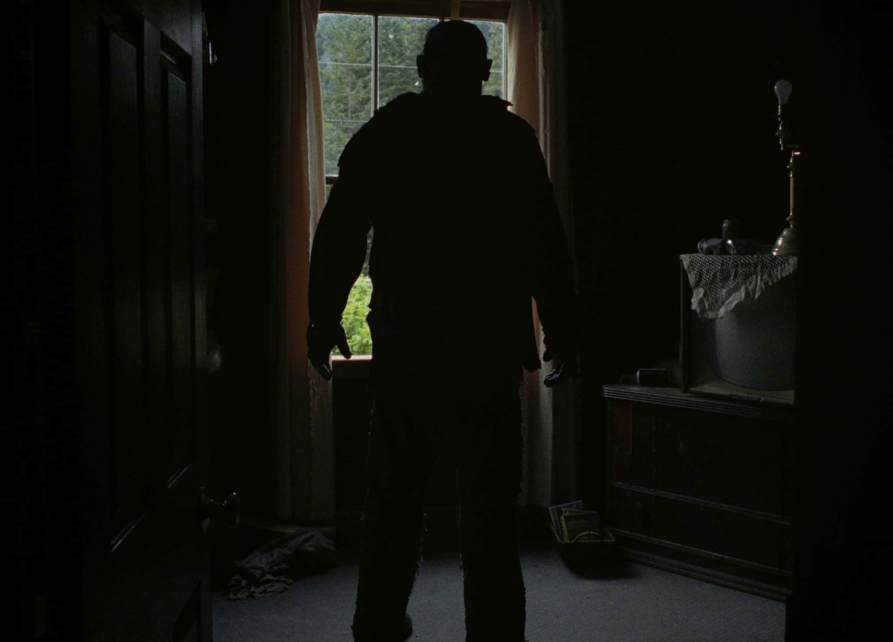 Spooky scenes from horror films 